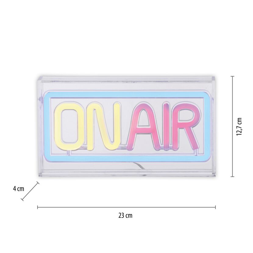 Leuchtkasten mit der Aufschrift On Air