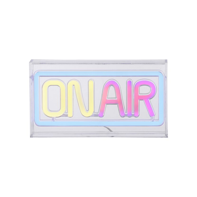 LED-Neon-Bild 'On Air' mehrfarbig 23 x 12,7 x 4 cm