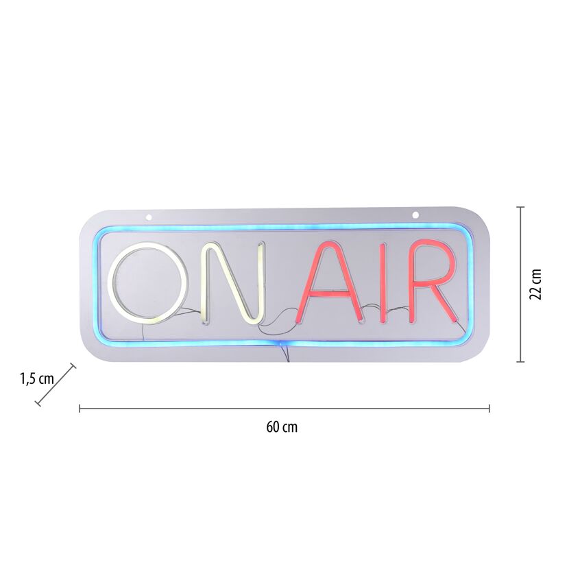 LED-Neon-Bild 'On Air' mehrfarbig 60 x 22 x 1,5 cm