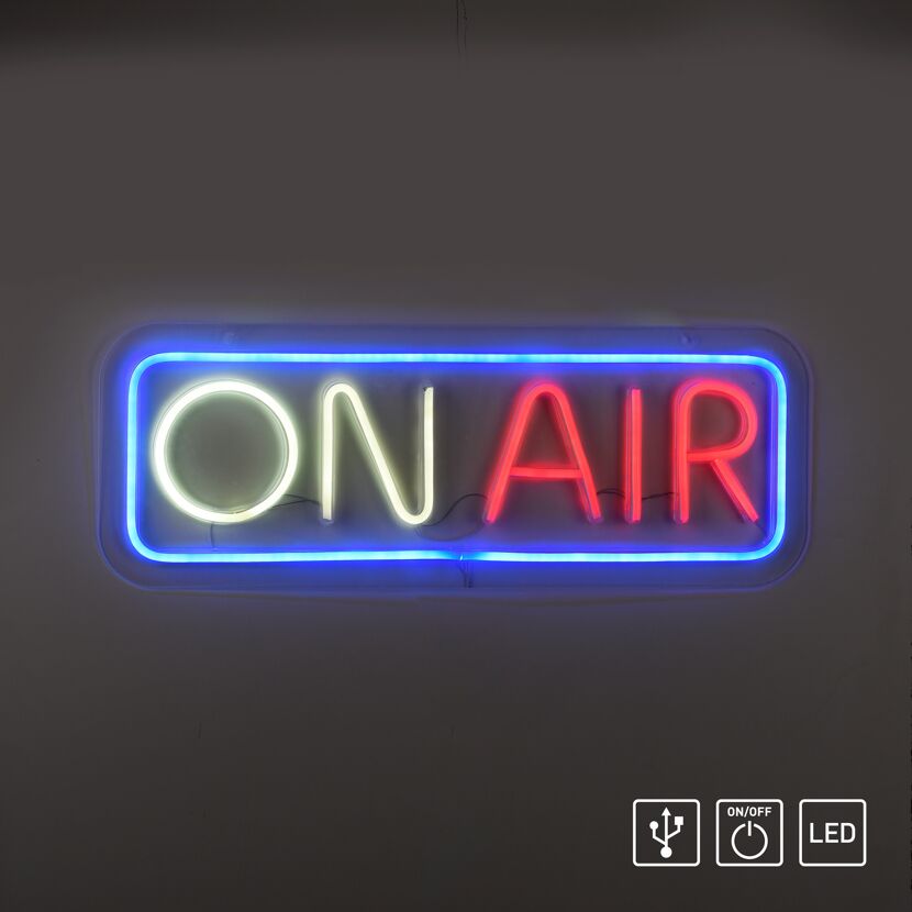 LED-Neon-Bild 'On Air' mehrfarbig 60 x 22 x 1,5 cm