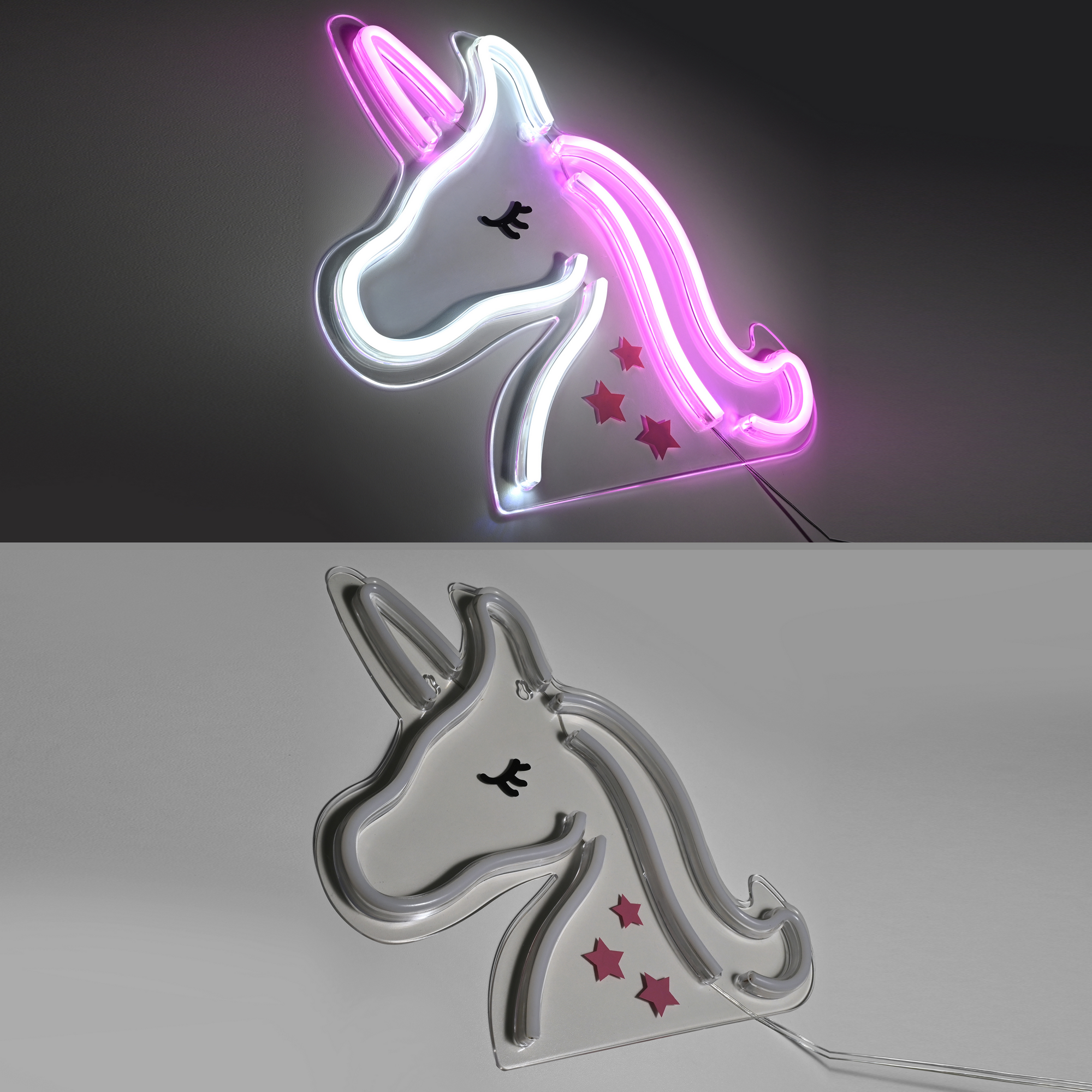 LED-Neon-Bild 'Unicorn' mehrfarbig 33 x 33 x 1,8 cm + product picture