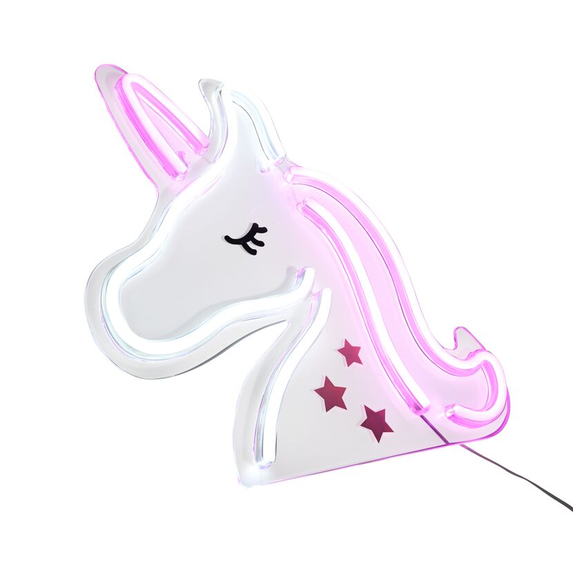 LED-Neon-Bild 'Unicorn' mehrfarbig 33 x 33 x 1,8 cm