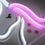 LED-Neon-Bild 'Unicorn' mehrfarbig 33 x 33 x 1,8 cm