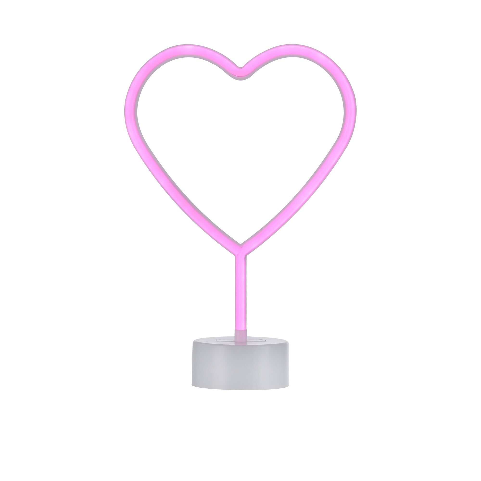 Pinke Neon-Herzlampe