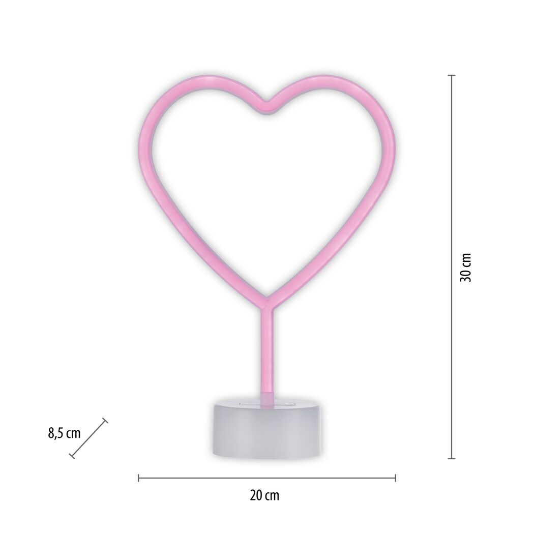 LED-Neonbild 'Herz' 1 W 1 lm 20 x 30 x 8,5 cm
