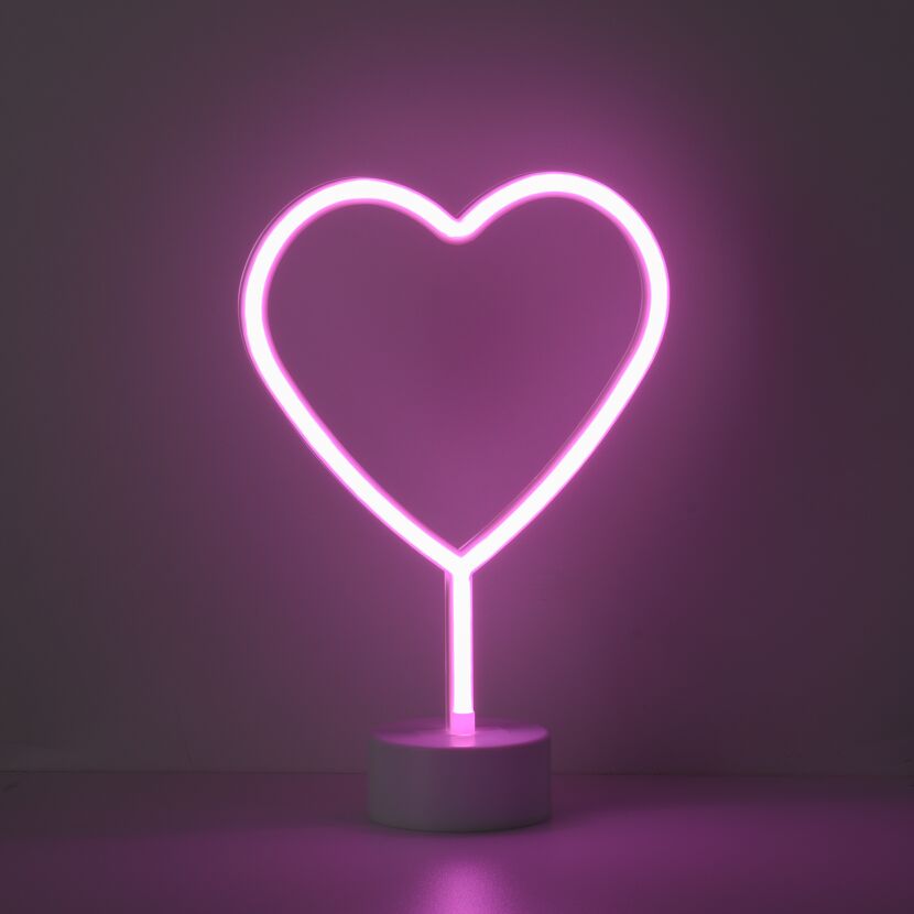 LED-Neon-Bild 'Herz' mehrfarbig 20 x 30 x 8,5 cm