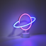 LED-Neon-Bild 'Saturn' mehrfarbig 30 x 24 x 8,5 cm