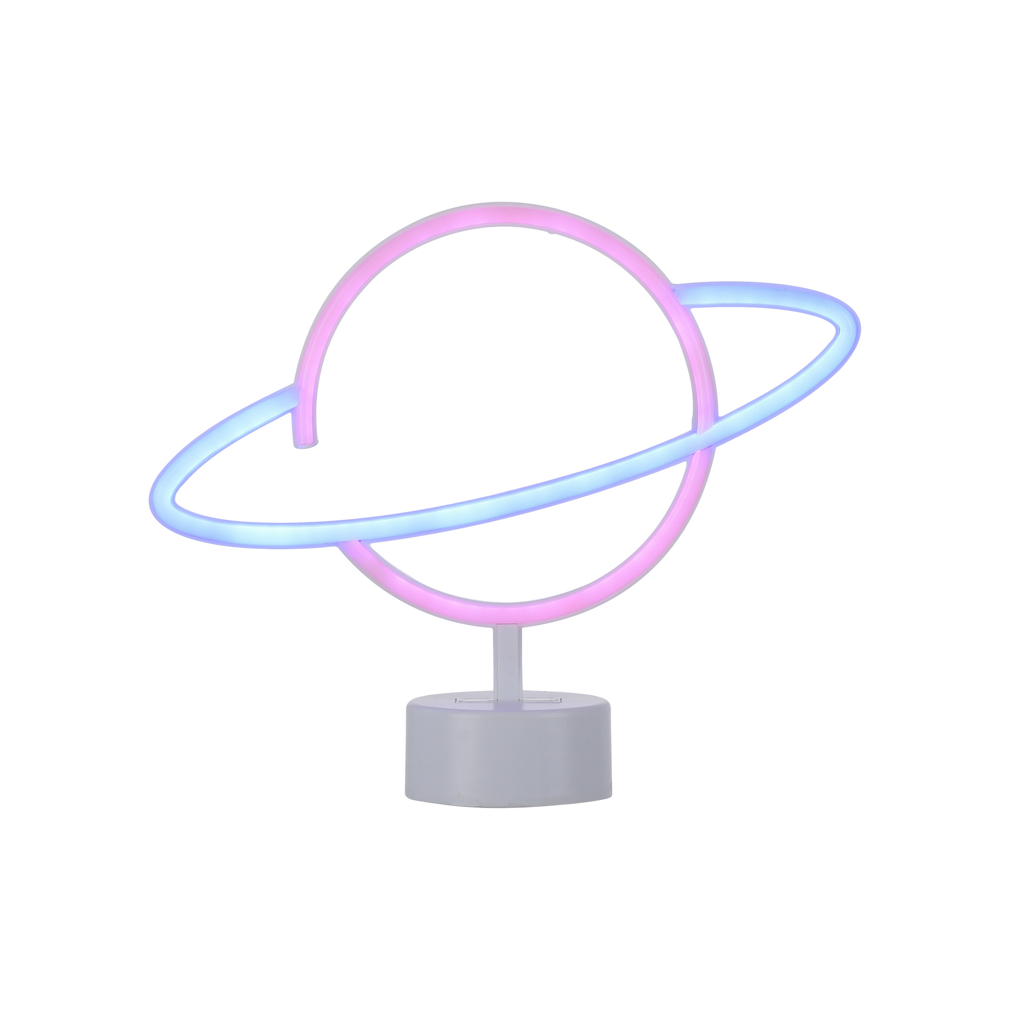 LED-Neon-Bild 'Saturn' mehrfarbig 30 x 24 x 8,5 cm