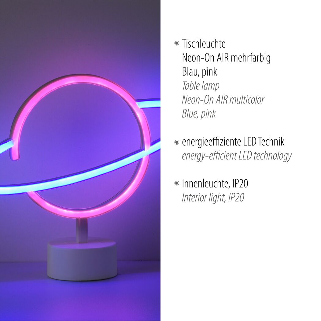 LED-Neonbild 'Saturn' 1 W 1 lm Ø 8,5 x 24 cm