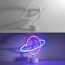 LED-Neon-Bild 'Saturn' mehrfarbig 30 x 24 x 8,5 cm