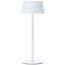Weiße Stehlampe mit Lampenschirm