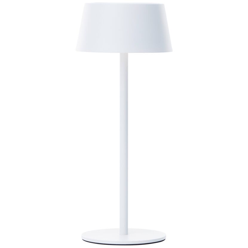Weiße Stehlampe mit Lampenschirm