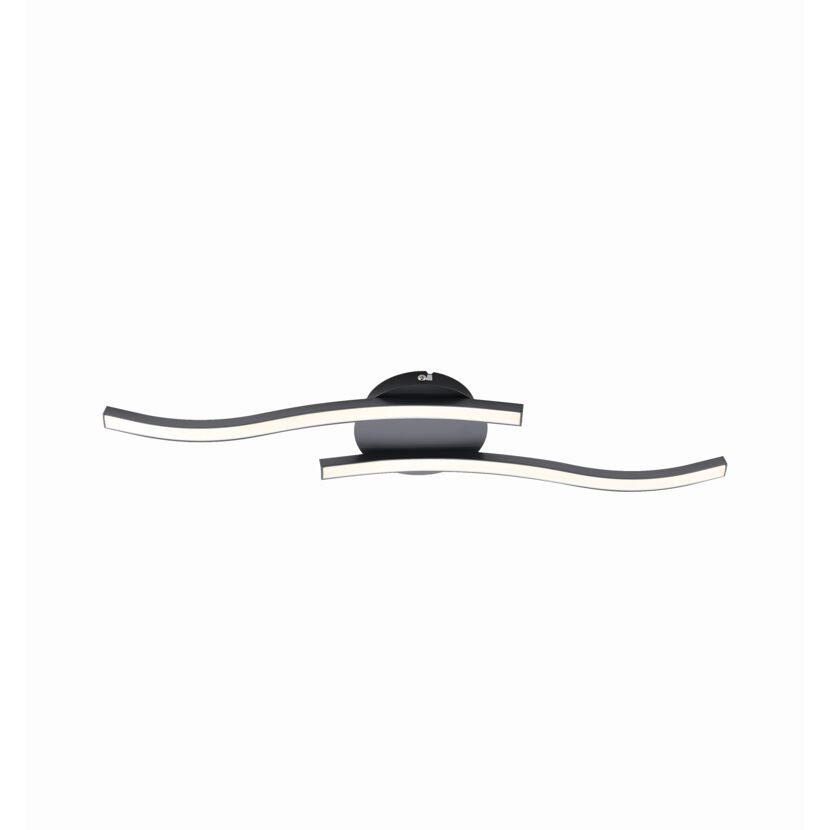 Schmale schwarze LED-Deckenleuchte