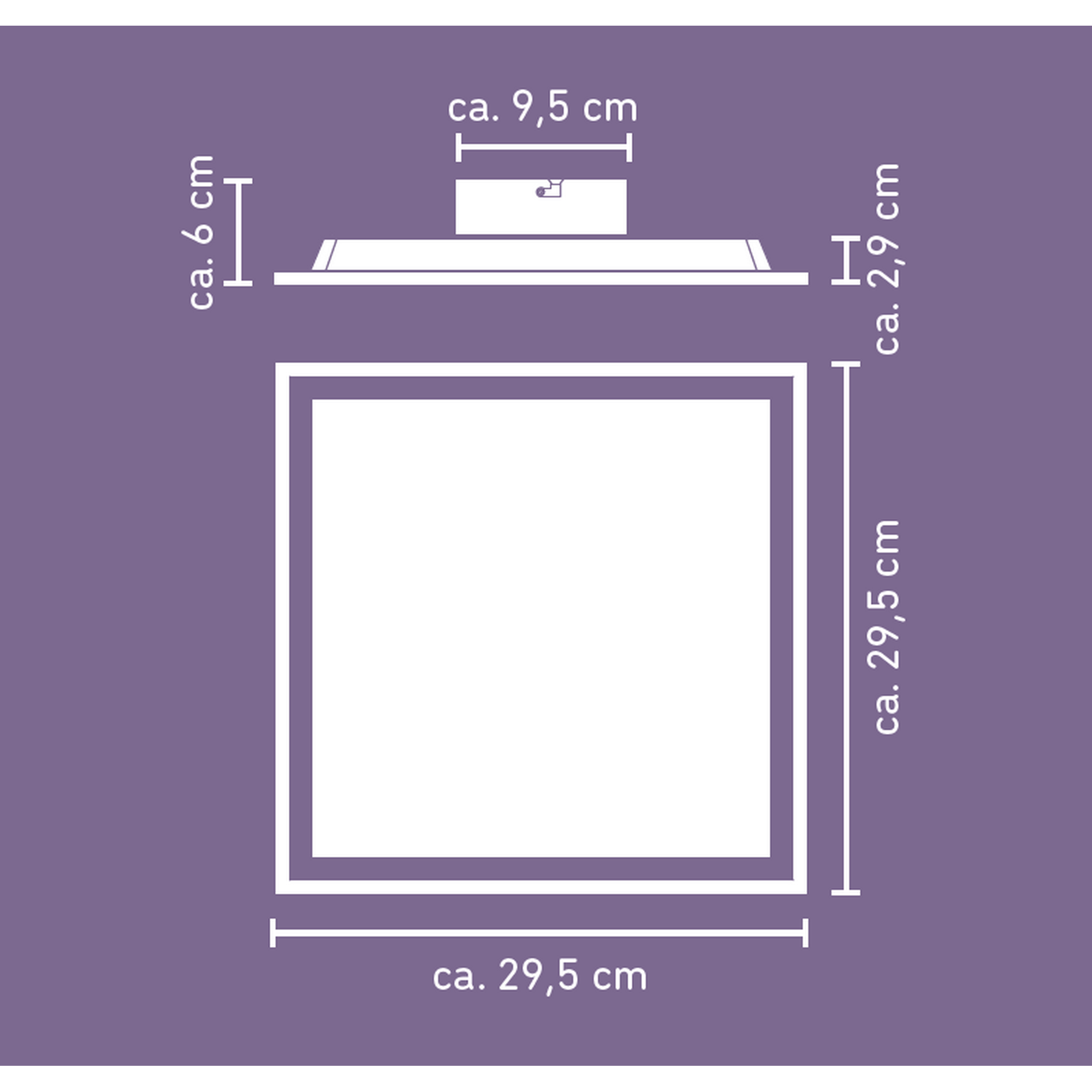 LED-Panelleuchte 'Lena' weiß 18 W 2000 lm 30 x 30 cm + product picture