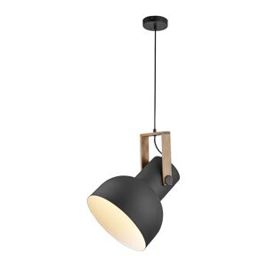 Pendelleuchte 'CUP 2.0' schwarz/holzfarben Ø 30 cm 1-flammig