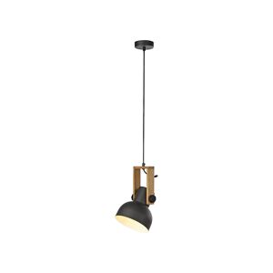 Pendelleuchte 'CUP 2.0' schwarz/holzfarben Ø 16,6 cm 1-flammig