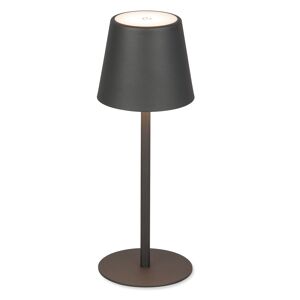 Akku-LED-Tischleuchte 'Lio' schwarz mit USB-Ladekabel Ø 11 x 30 cm