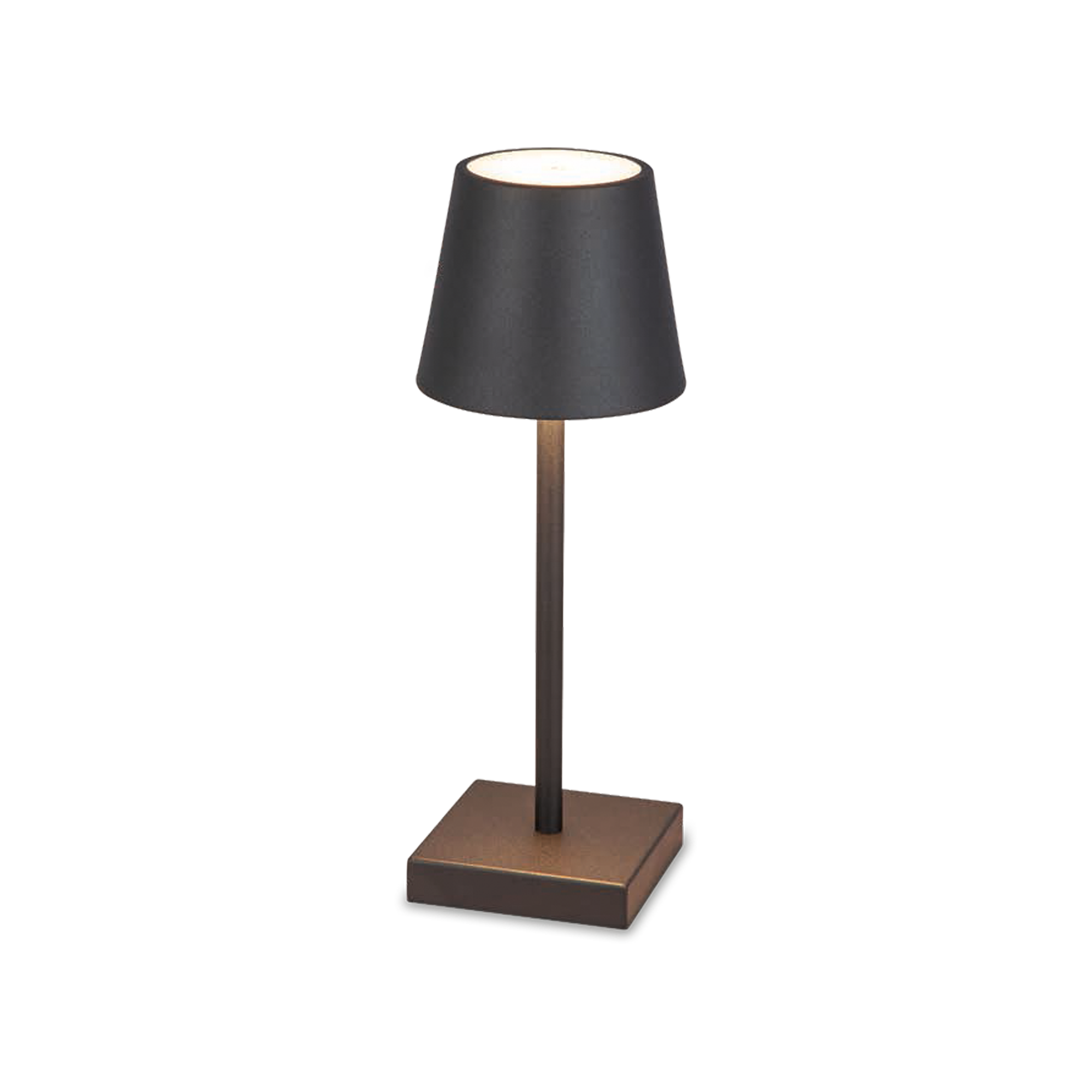 Akku-LED-Tischleuchte 'Lio' schwarz mit USB-Ladekabel Ø 11 x 30 cm