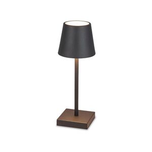 Akku-LED-Tischleuchte 'Lio' schwarz mit USB-Ladekabel Ø 11 x 30 cm