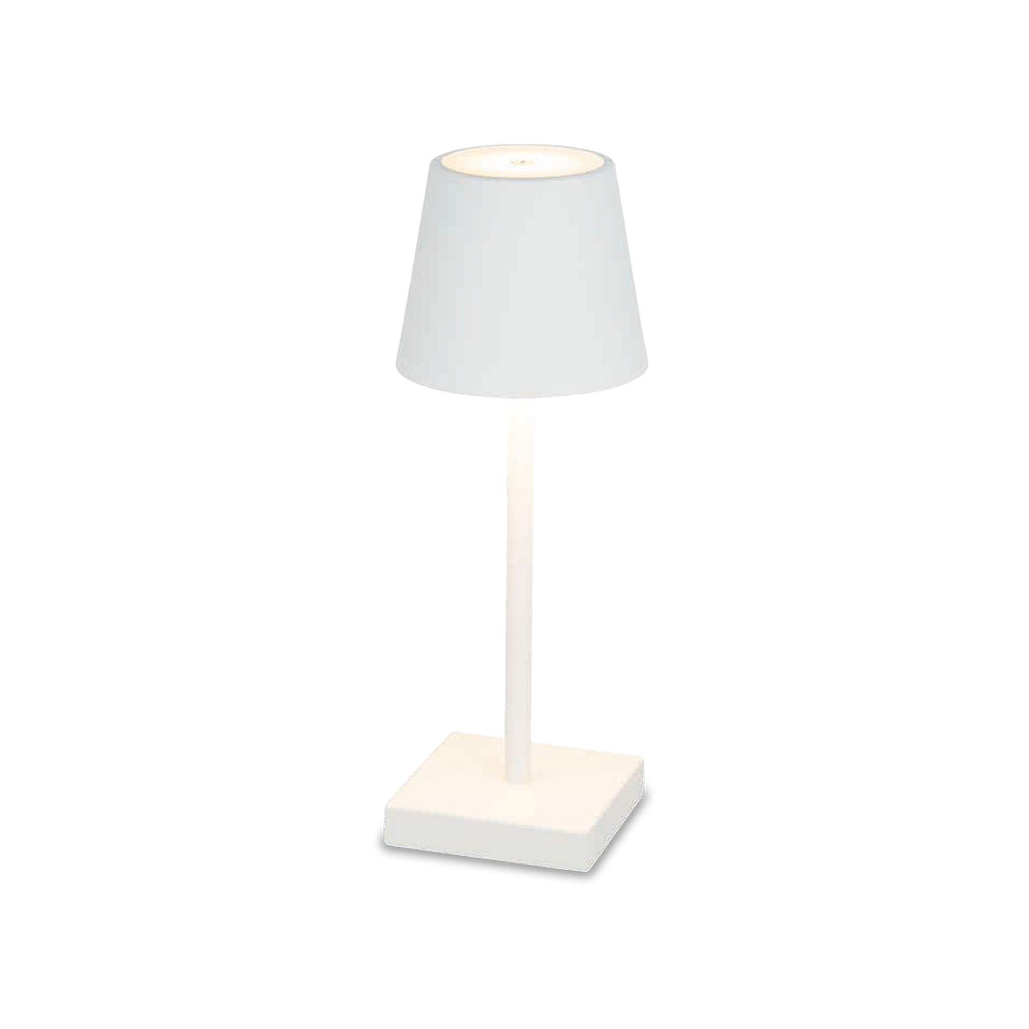 Akku-LED-Tischleuchte 'Lio' mit USB-Ladekabel weiß Ø 11 x 30 cm
