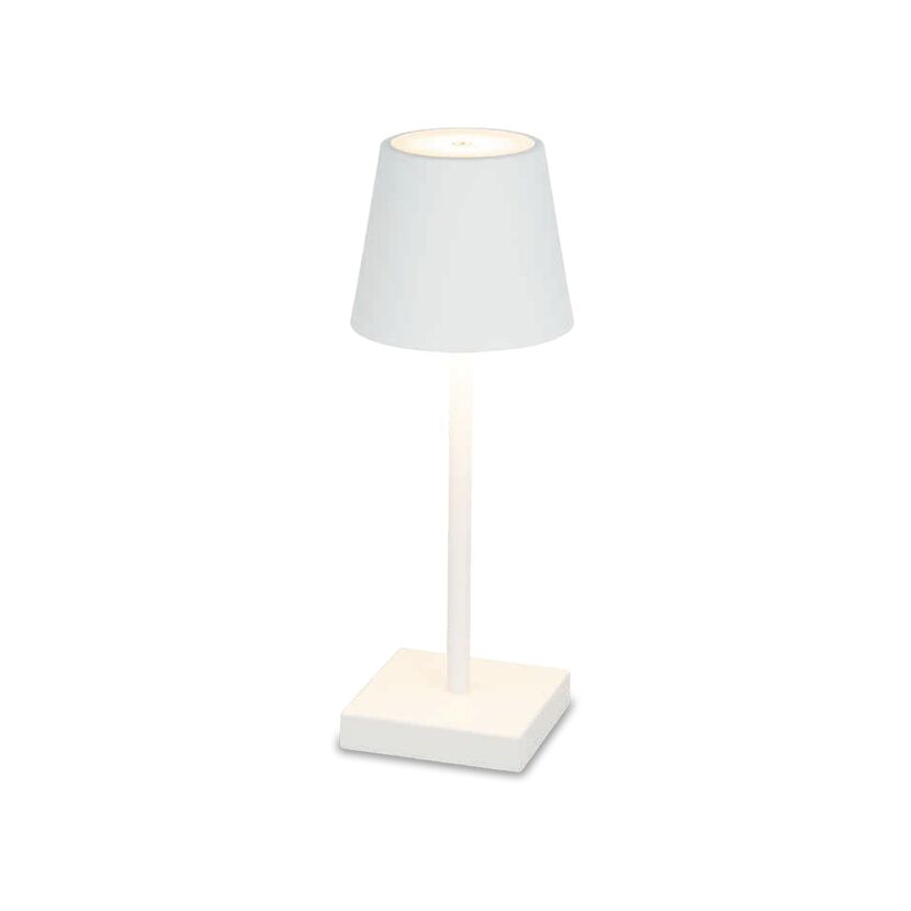 Akku-LED-Tischleuchte 'Lio' mit USB-Ladekabel weiß Ø 11 x 30 cm