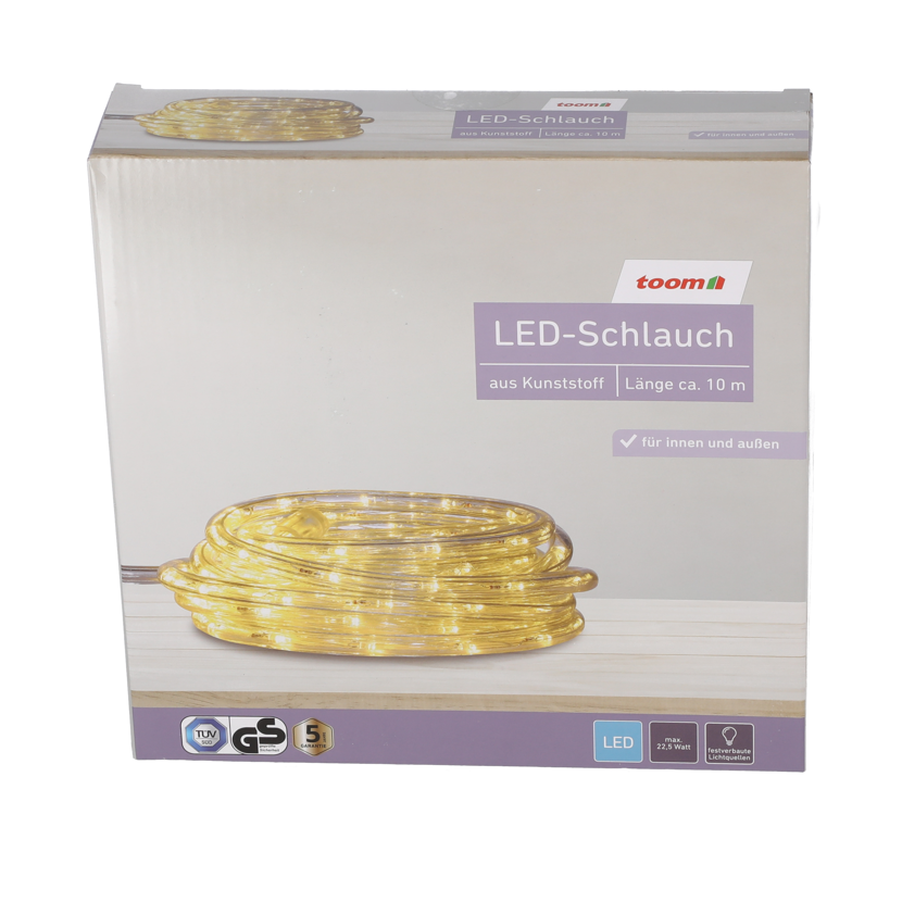LED-Lichtschlauch auf Verpackung