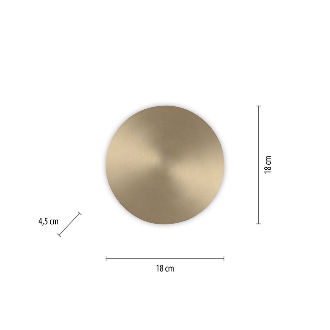 LED-Wandleuchte 'Akku Puntua' dimmbar 100 lm warmweiß Ø 18 x 4,5 cm