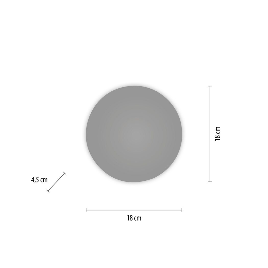 LED-Wandleuchte 'Akku Puntua' dimmbar 100 lm warmweiß Ø 18 x 4,5 cm