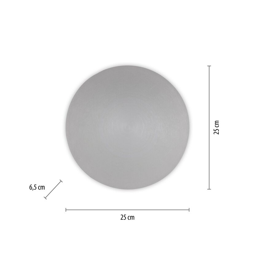 Wandleuchte AKKUR PUNTA grau Ø 25 cm