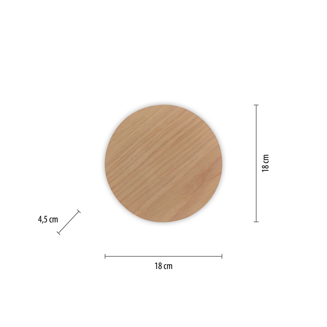 LED-Wandleuchte 'Akku Puntua' dimmbar 100 lm warmweiß Ø 18 x 4,5 cm