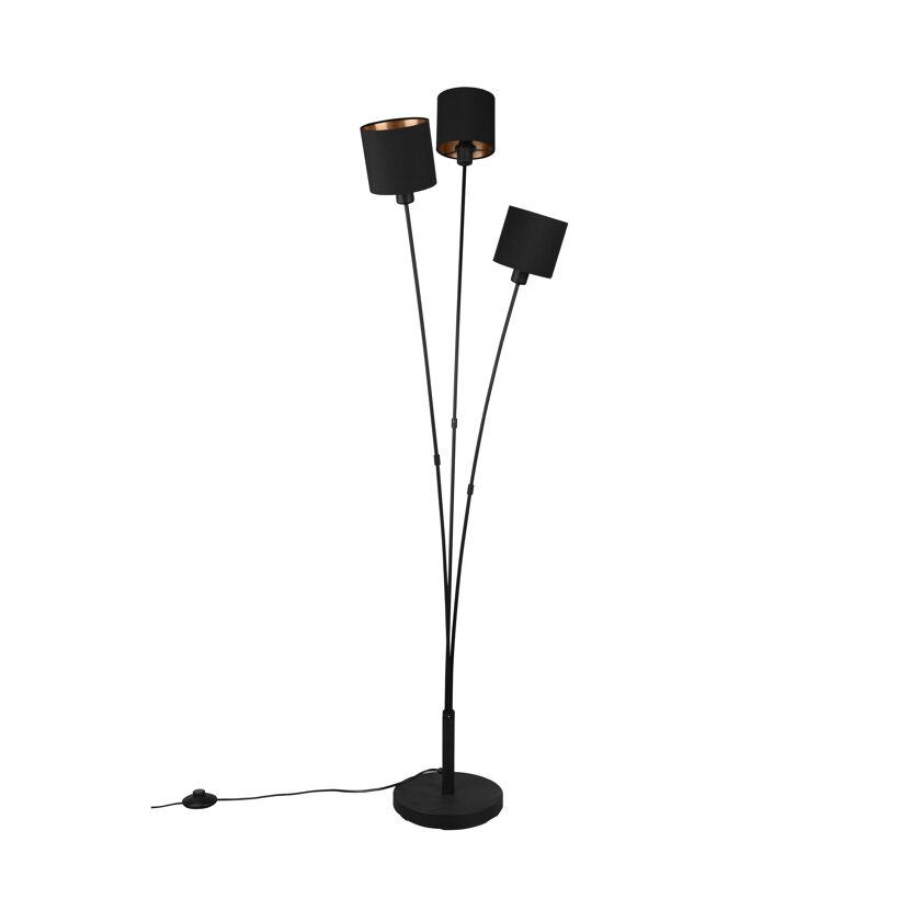 Stehleuchte 'Tommy' mattschwarz 41 x 150 x 42 cm