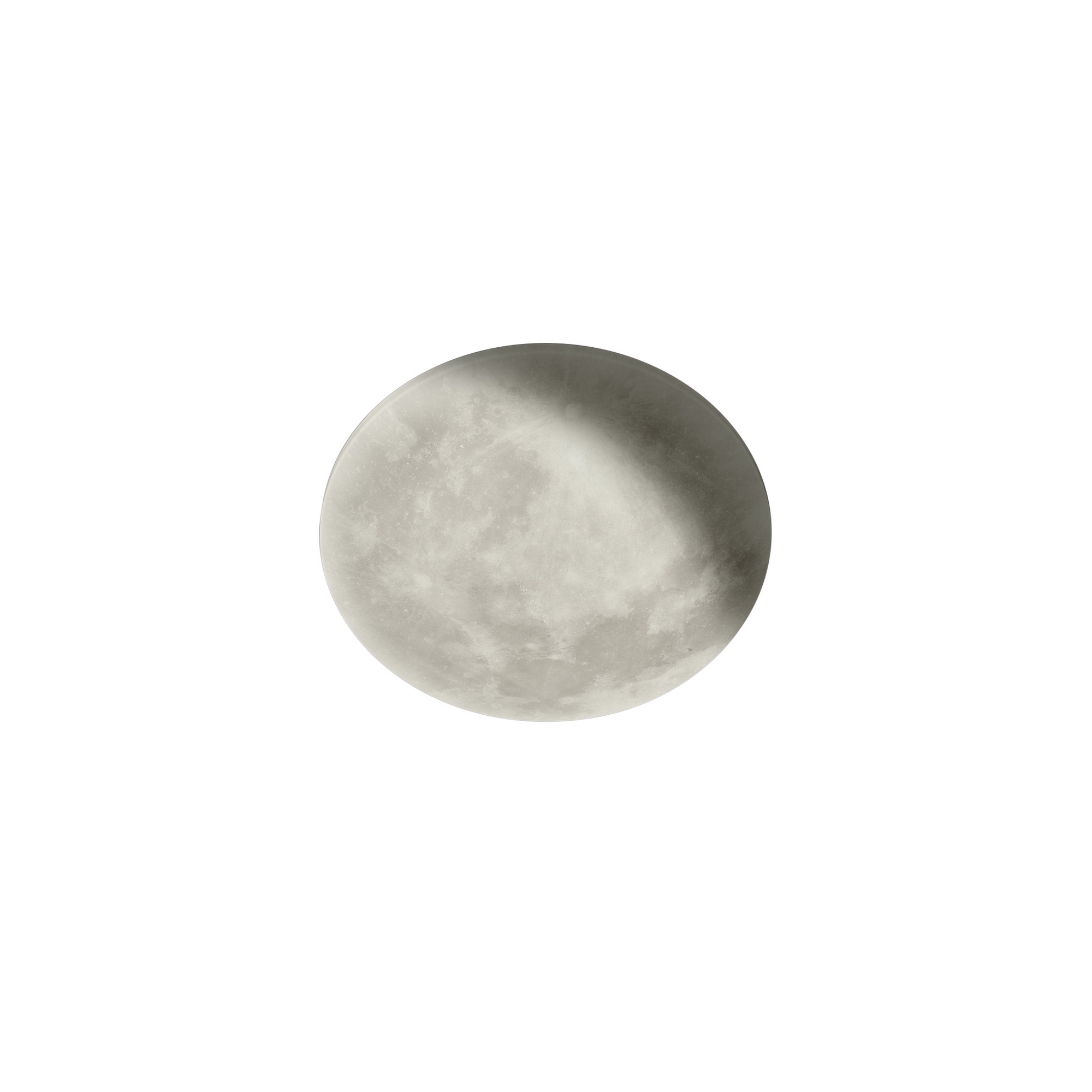 Grauer, abnehmender Mond.