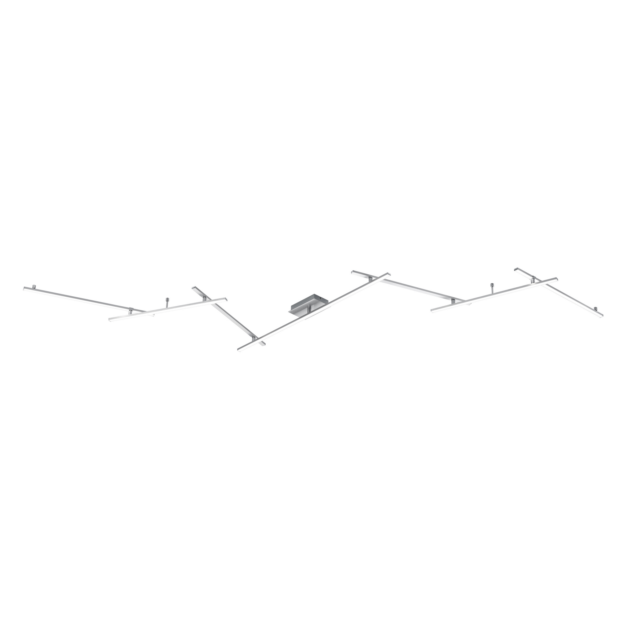 LED-Deckenleuchte 'Indira' nickelfarben 345 x 6,5 x 58 cm