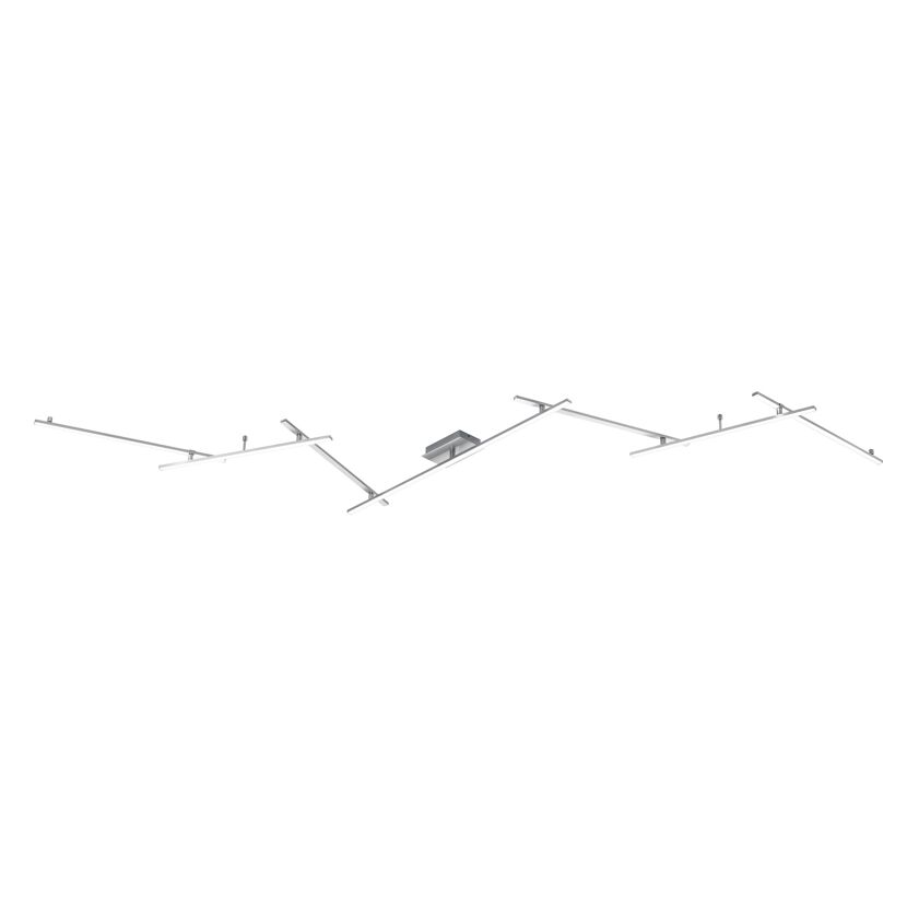 LED-Deckenleuchte 'Indira' nickelfarben 345 x 6,5 x 58 cm