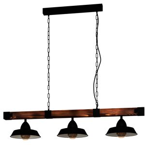 Hängeleuchte 'Oldbury' schwarz/braun 26 x 110 cm