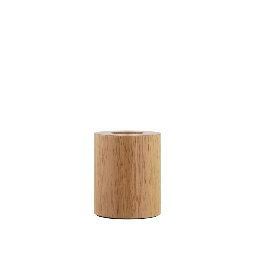 zylindrischer Kerzenhalter aus Holz