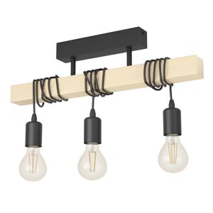 Deckenleuchte 'Townshend' schwarz/braun 10,5 x 26,5 cm
