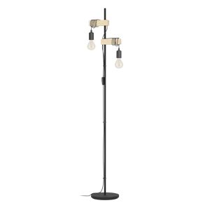 Stehleuchte 'Townshend' schwarz/braun 25 x 166,5 cm