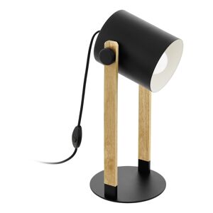 Tischleuchte 'Hornwood' schwarz/cremefarben 18 x 42 cm