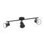 Schwarze Deckenlampe mit drei Spots
