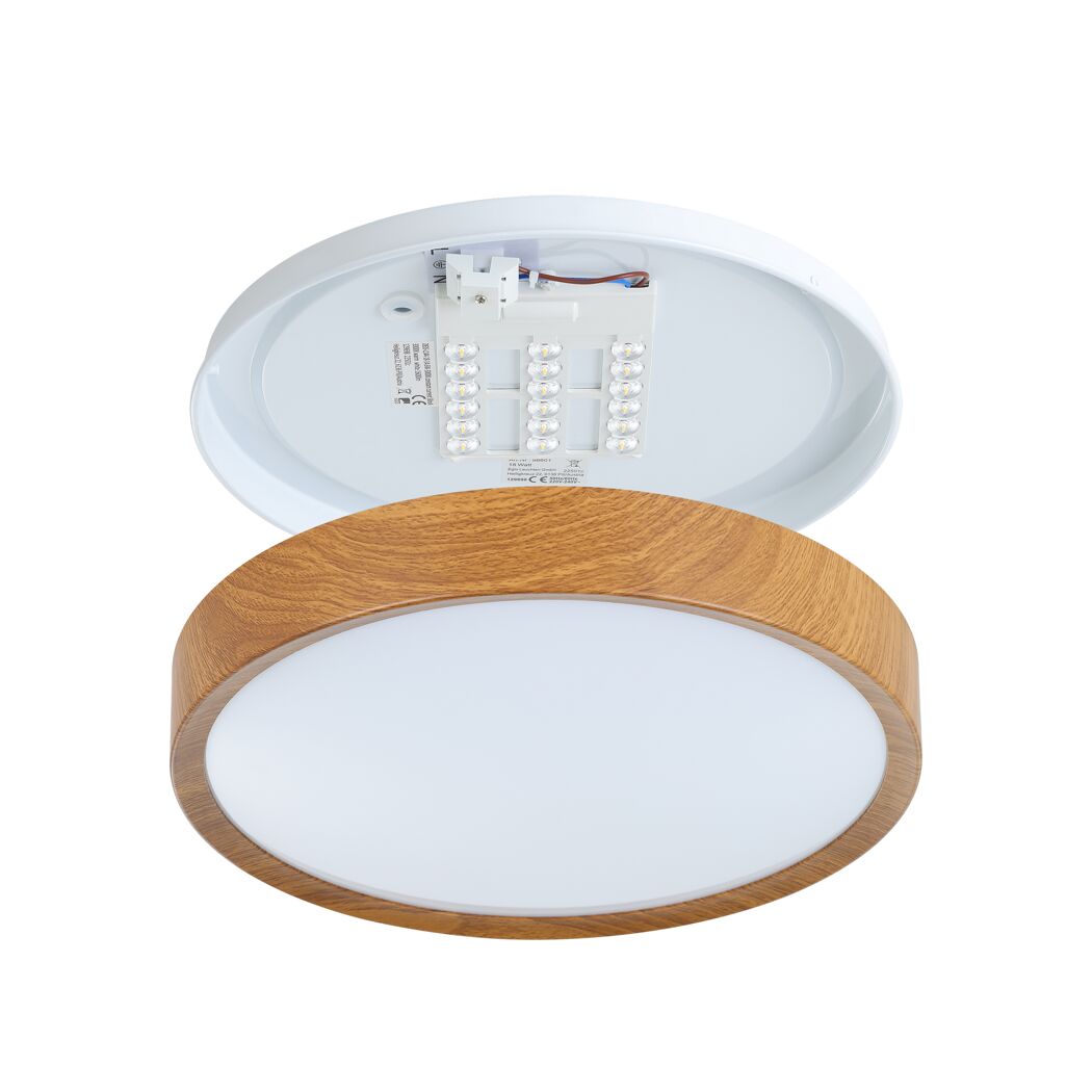 LED-Deckenleuchte mit Holzoptik