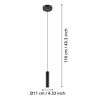 LED-Pendelleuchte 'Almudaina' 480 lm warmweiß Ø 4 x 110 cm