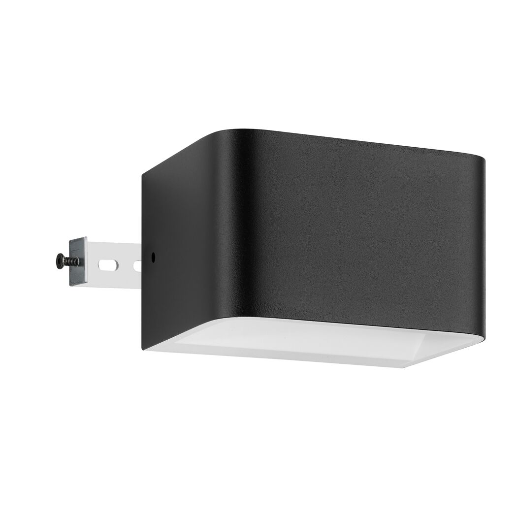 Schwarze Wandleuchte mit Abdeckung