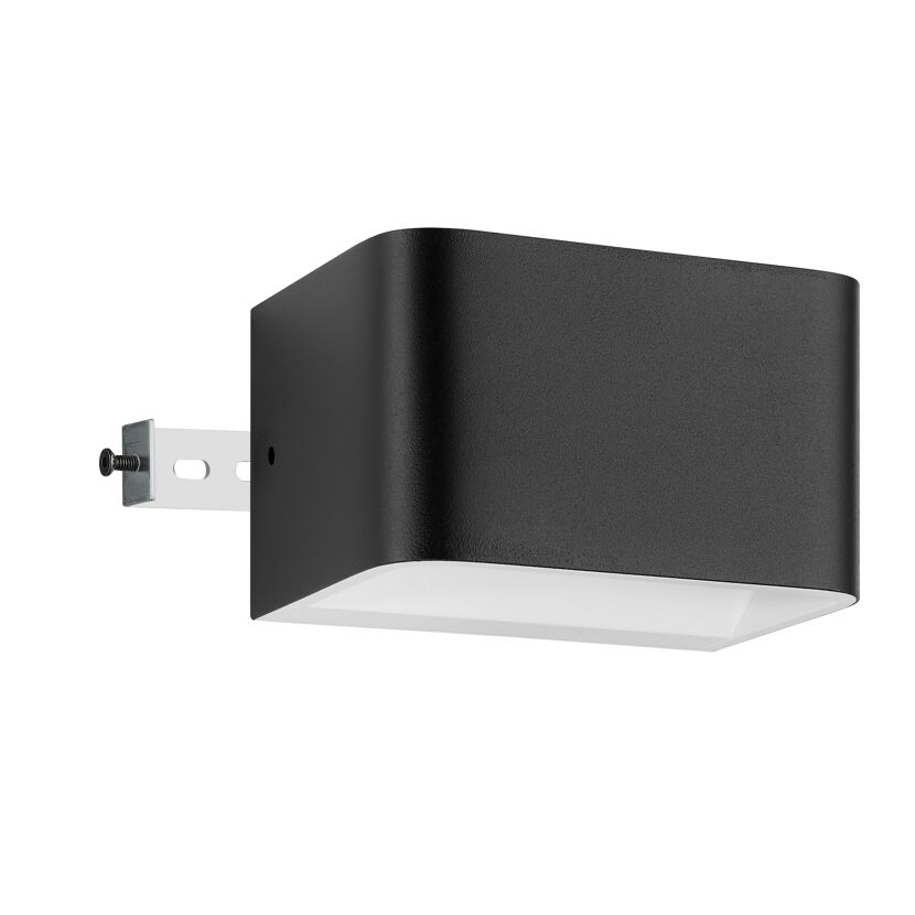 Schwarze Wandleuchte mit Abdeckung