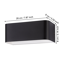 LED-Wandleuchte 'Sania 4' schwarz/weiß 20 x 8 cm