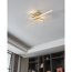 Goldene LED-Deckenleuchte in geschwungener Form