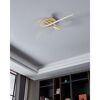 Goldene LED-Deckenleuchte in Schleifenform