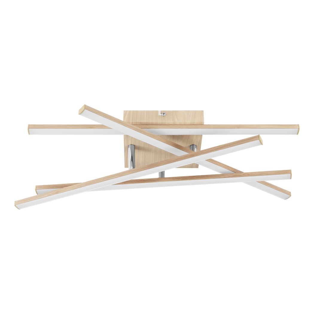 Deckenleuchte mit Holzbalken