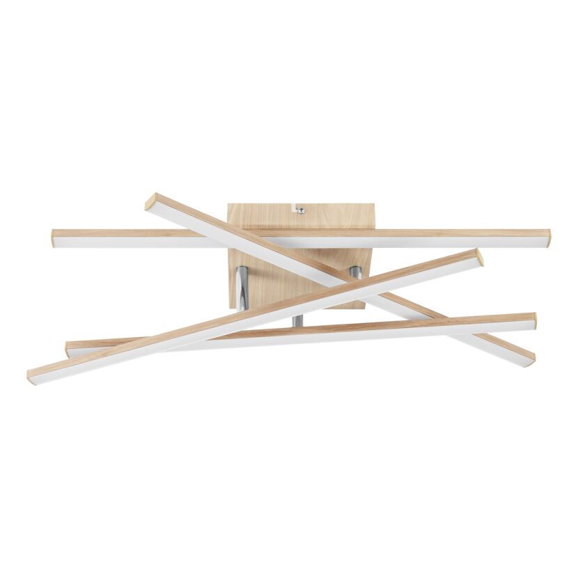 Deckenleuchte mit Holzbalken