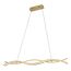 Goldene LED-Pendelleuchte in Wellenform